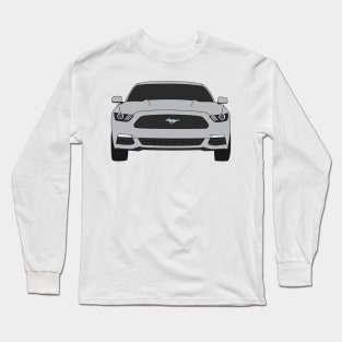 Ford Mustang Front End Ingot Silver Long Sleeve T-Shirt